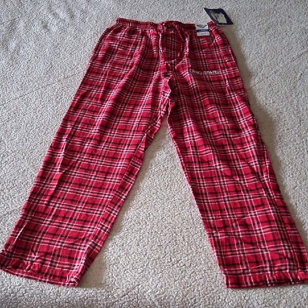 Ohio State Red Plaid Men's Pajama Pants New